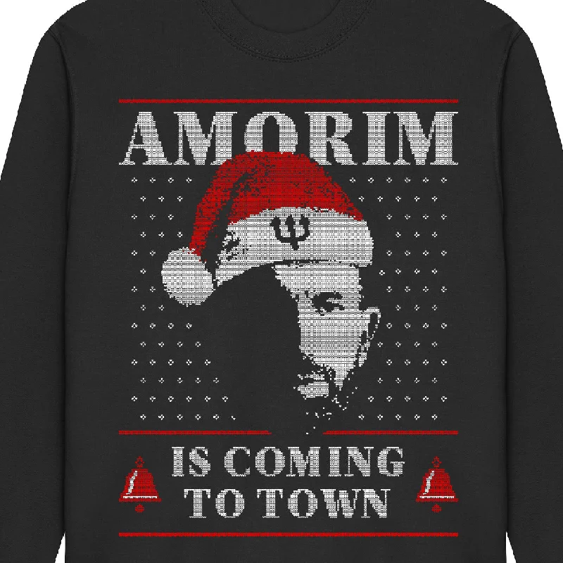 men's lightweight travel sweatshirts-Amorim Is Coming To Town | Xmas Sweatshirt