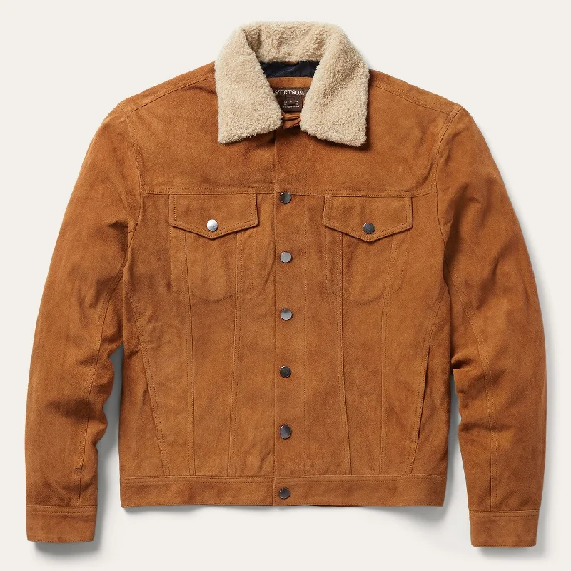 men's work jackets-Classic Suede Jacket