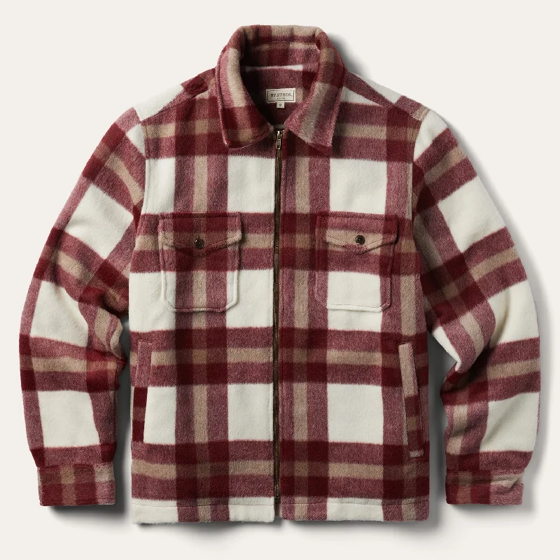 men's running jackets-Plaid Lined Jac-Shirt