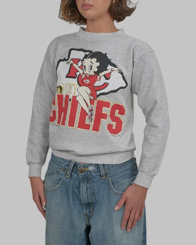 men's home wear sweatshirts-(XXS/XS) 90s Kansas City Chiefs