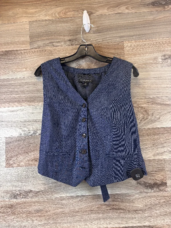 men's casual wear vests-Vest Other By Banana Republic In Blue, Size: Xl