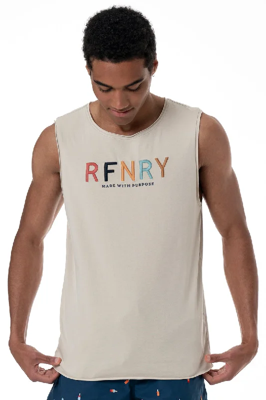 men's tank top graphic-Branded Tank Top _ 151878 _ Cement