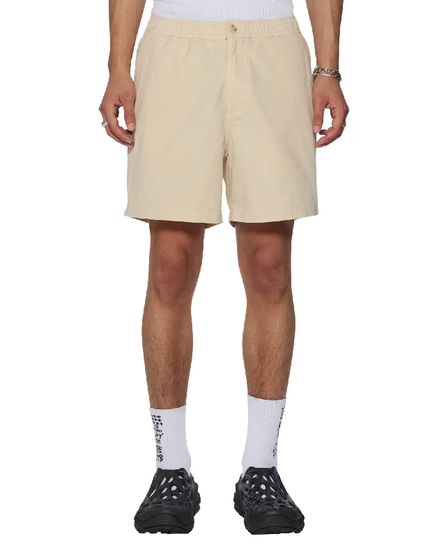 men's elastic waist shorts-RUGGER SHORT NATURAL