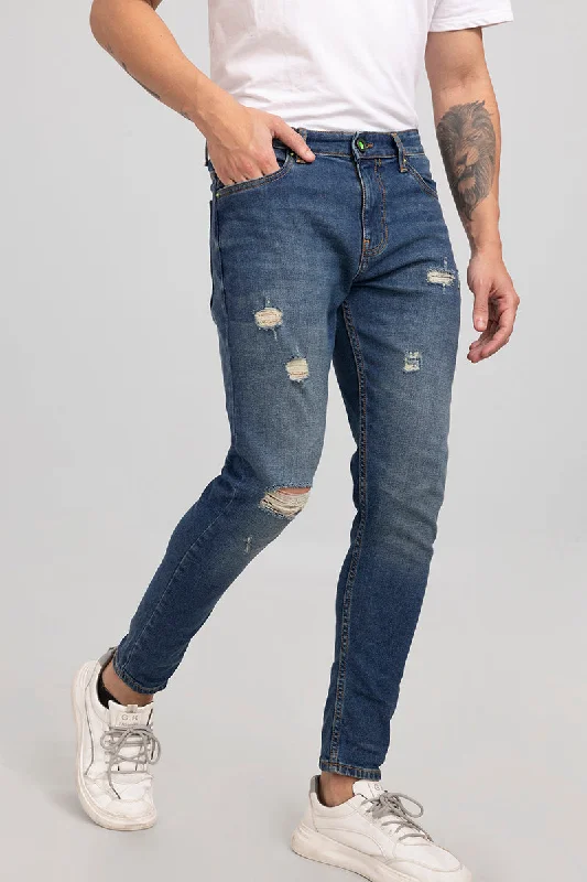 men's straight jeans-Willy Blue Skinny Jeans