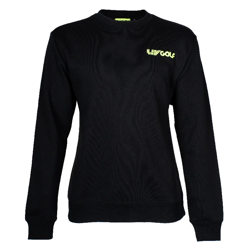 men's running sweatshirts-LIV Golf | Embroidered Crew