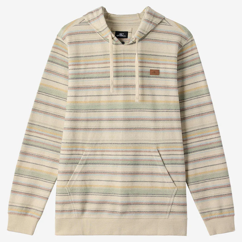 men's casual wear hoodies-Oneill Bavaro Stripe Hooded Pullover Terry - Khaki2