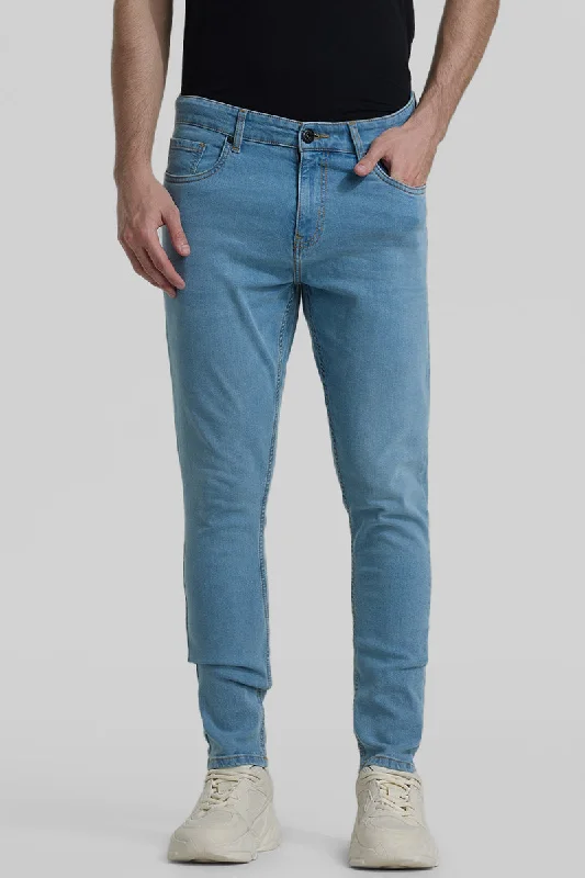 men's dress pants-Blue Skinny Fit Jeans