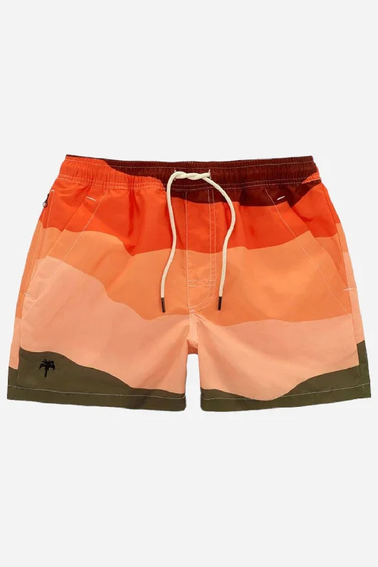 men's workout shorts-OAS Fire Wave Swim Trunks