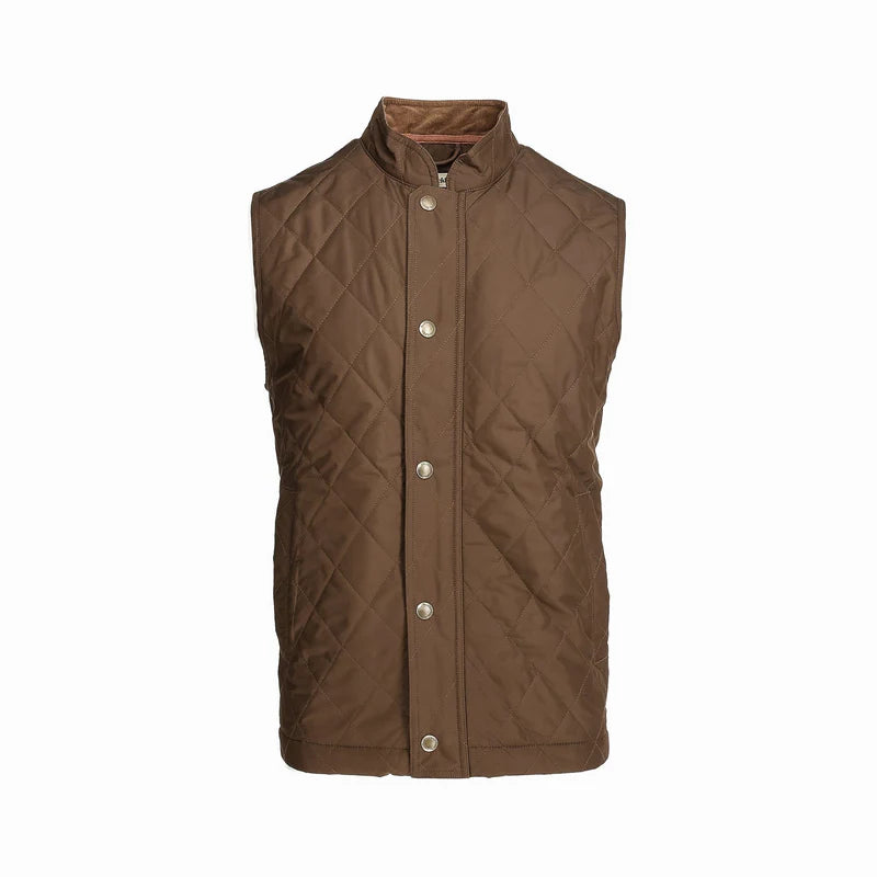 men's spring vests-Loudoun Quilted Vest (Rye Brown)