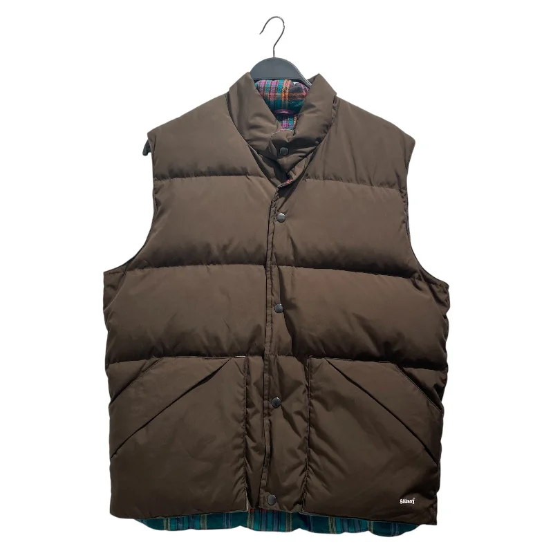 men's classic vests-STUSSY/Puffer Vest/M/Polyester/BRW/