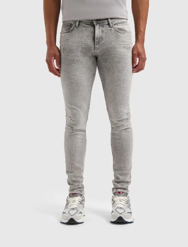 men's golf pants-The Jone Skinny Fit Jeans | Denim Light Grey