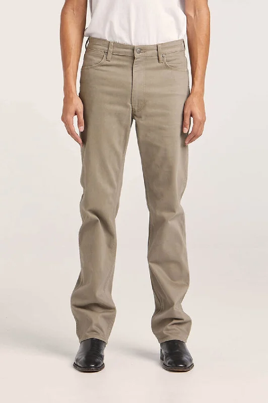 men's hiking pants-Straight Moleskin Jean Camel