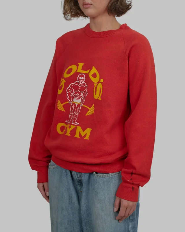 men's budget sweatshirts-(S) 80s Gold's Gym