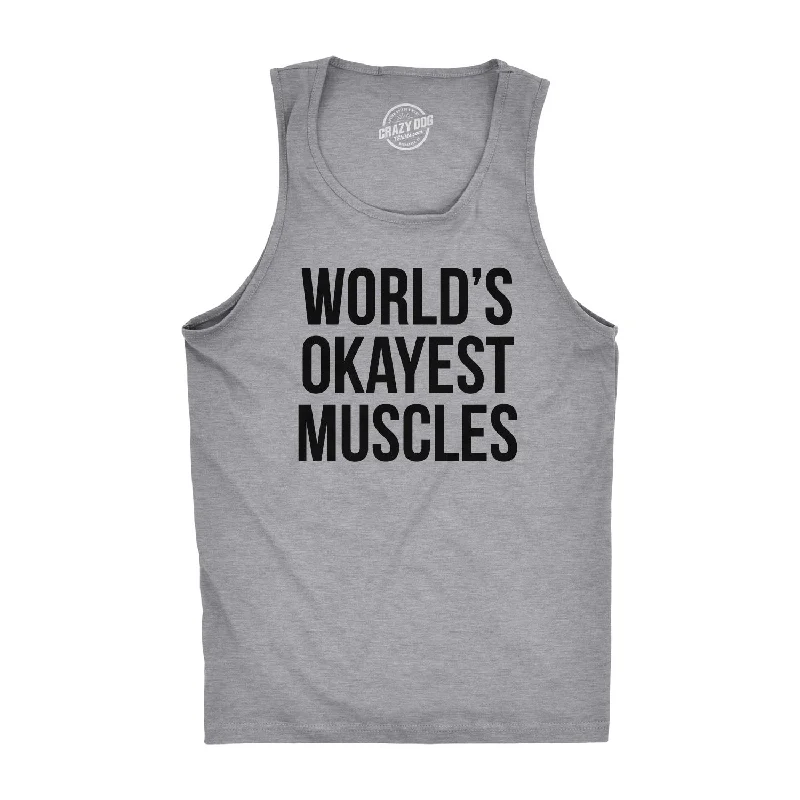 men's tank top gym wear-World's Okayest Muscles Men's Tank Top