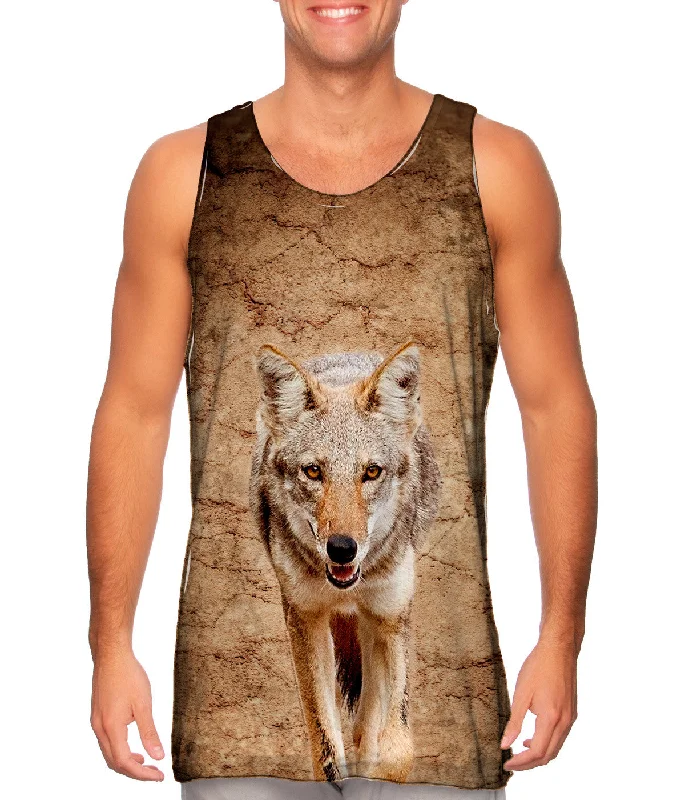 men's tank top for hot weather-Wolf 001