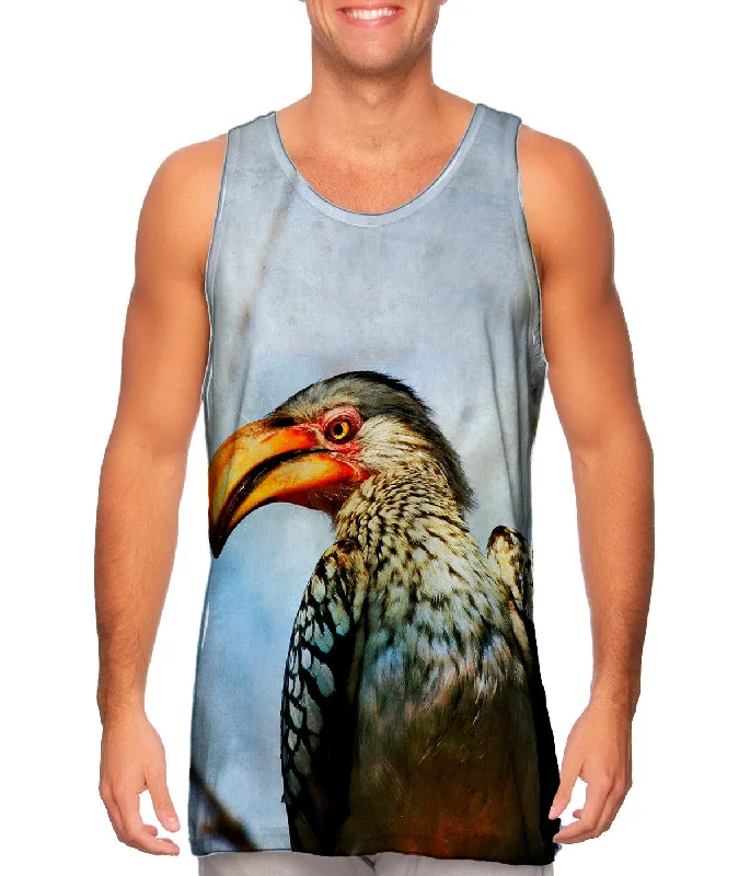 men's tank top for men summer-Yellow Billed Hornbill