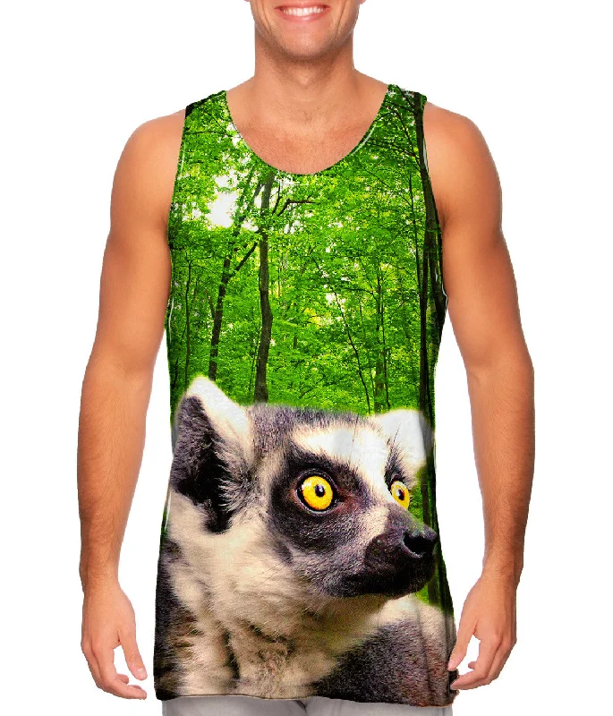 men's tank top for men trendy-Yellow Eyed Lemur