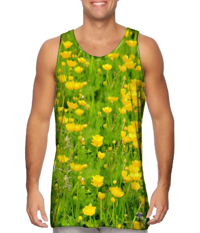 men's tank top for men fitness-Yellow Layer Marney