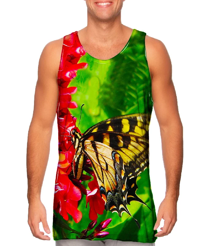 men's tank top casual-Yellow Swallowtail Butterfly