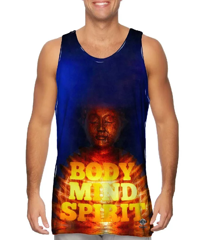 men's tank top athletic-Yoga Buddha Wave Deity Shiva