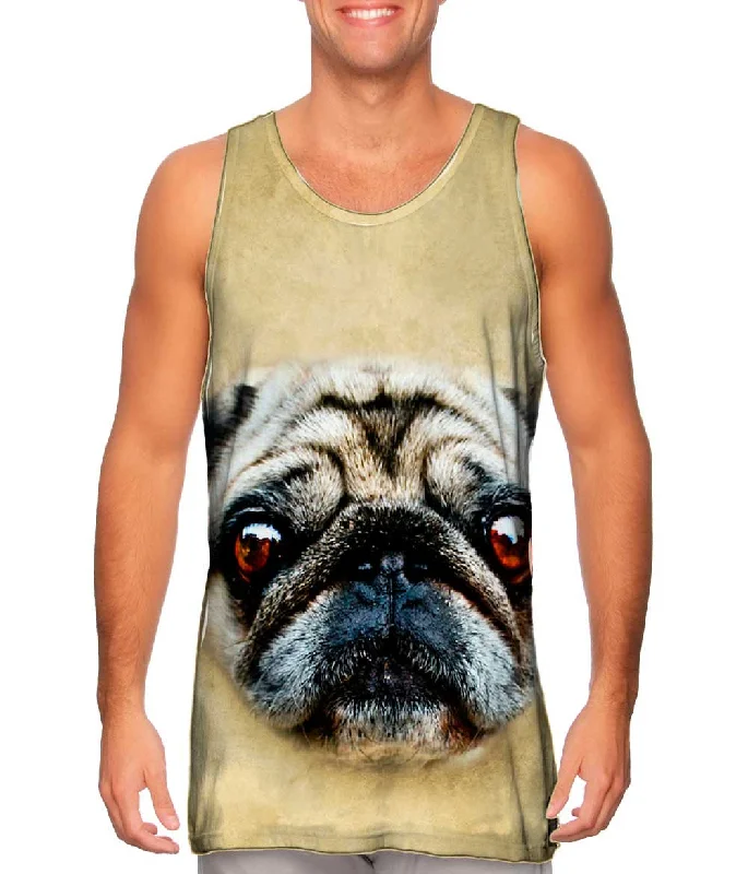 men's tank top stylish-Yorkie Glasses