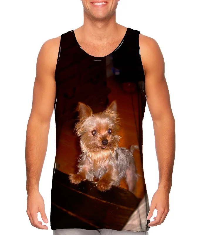 men's tank top breathable-Yorkie Loves Attention