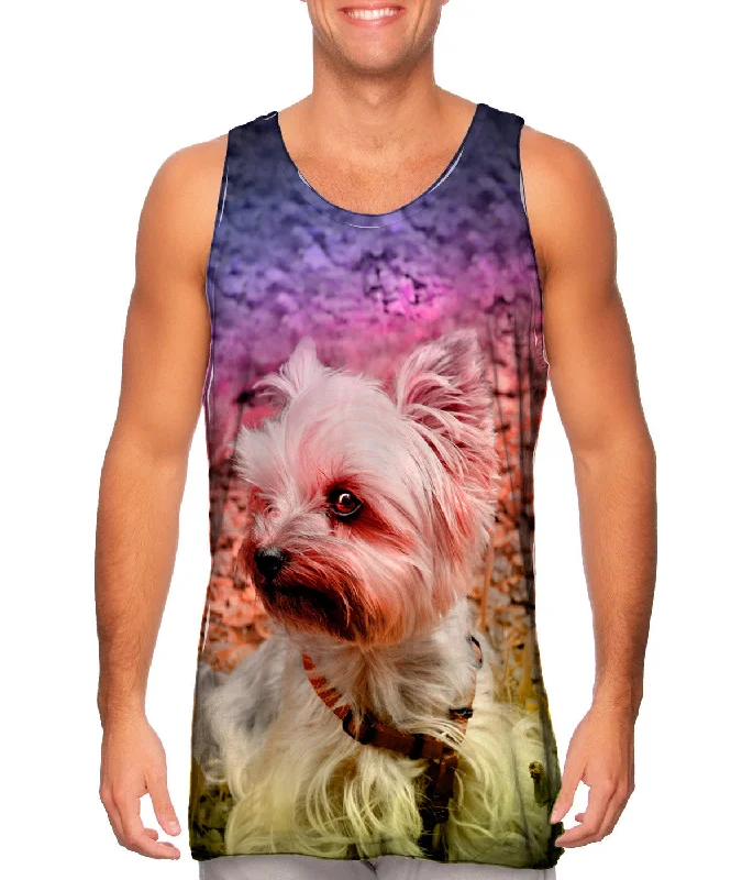 men's tank top trendy-Yorkshire Terrier Puppy