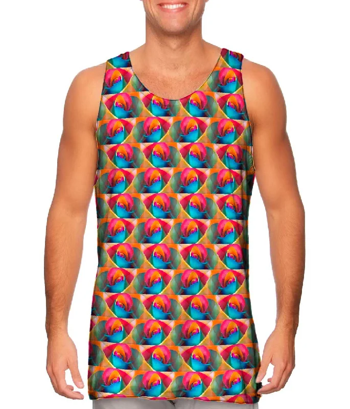 men's tank top for layering-Ziggy Zaggy Trippy Pattern